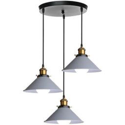 Stoex - Suspension Luminaire Industrielle 3 Lumière Plafonniers Design Edison Métal Lustre