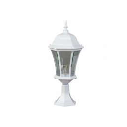 Bricolage Direct - Borne Lumineuse Extérieure 100W max E27 Fonte Blanche adela
