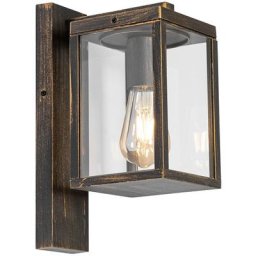 Charlois - Applique murale Industriel - 1 lumière - l 14 cm - Doré/Laiton - Rustique - Éclairage
