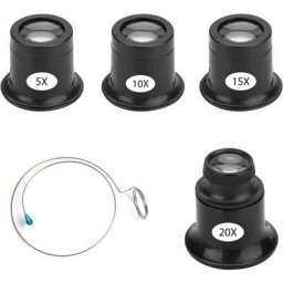 Blue Dream - Lot de 4 Loupes de Bijoutier Loupe D'horloger 5X 10X 15X 20X Oeil Portant des Loupes