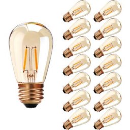 Ampoule led E14 Lampes d'extérieur, ampoule led à vis E27 Edison, 1W Ampoule de rechange à filament