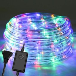 10M Tube Lumineux Extérieur led Guirlande Lumineuse Décoration,RGB,avec Adapteur d'alimentation