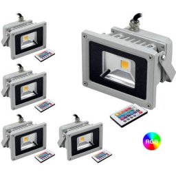 Housecurity - spot led rgb extérieur projecteur rgb coloré IP65 10 watts 5PCS
