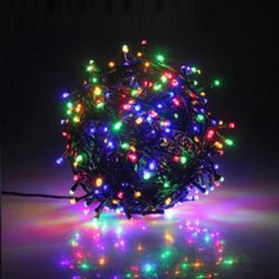 Guirlande de Noël extérieure, 30m 300 lumières de Noël imperméable à l'eau décoration 8 motifs