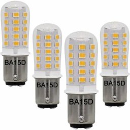 Ampoule led 12V BA15d 1076 1142 1176 1004 S8 3W 300LM 2700K Blanc Chaud dc Double Contact