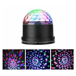Boule disco à led, 51LEDs 12W 7 couleurs lampe disco lumière de fête effet de lumière rgb éclairage