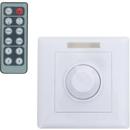 Ledkia - Contrôleur variateur Mural pour Ruban led Monochrome 12/24V dc avec Télécommande ir