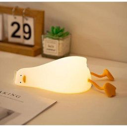 Lie Flat Duck Night Light, led Soft Duck Light, Cute Glowing Duck, Silicone Dimmable Kids Night