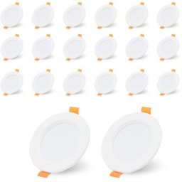 20x spots encastrables led spots encastrables 5W spots de plafond -blanc chaud - Blanc - Randaco