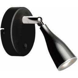 VT-805 Projecteur mural avec interrupteur - Noir - 4.5W - 3000K - réglable - V-tac