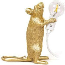 Aiskdan - Mini Lampe de Table Lampe de Table Or Animal Souris Lampe Nordique créatif Salon Salle à