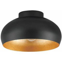 Eglo - Plafonnier mogano2 e27 1x40w black gold-900554