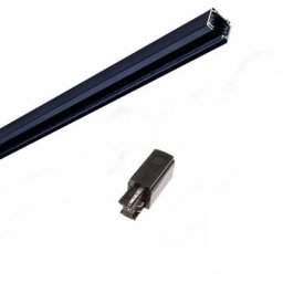 Rail Triphasé pour Spot led 1m noir
