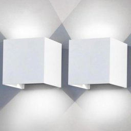 Applique murale led IP65 Extérieur Chambre à coucher Moderne Lampe Up Down Lampe 12W Blanc Froid 2