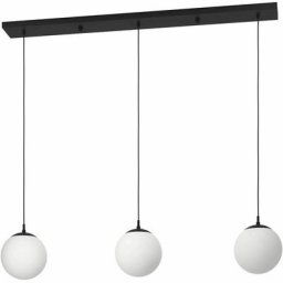 Eglo - Lampe suspendue Rondo 3 Glass Opal-Matt White E27 3x40W l: 121 cm b: 20 cm h: 110 cm Dimmable