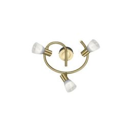 Trio leuchten plafonnier led ''levisto en laiton mat/verre d'albâtre blanc 871090308