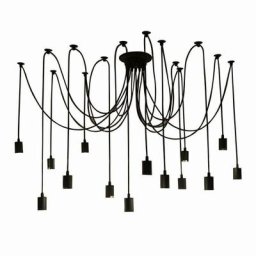 Lustre Suspension Araignee Design Industriel, Rétro Douille E27 Têtes Éclairage Lumières