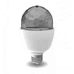 Ampoule led disco à tête rotative, culot E27, conso. 3W cons., lumière rvb - sedrvb - Xanlite