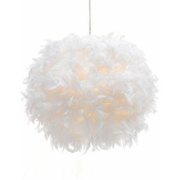 Wottes - Lustre Suspension Créatif Plafonnier en Plume pour Chambre D'enfant Café Bar - Blanc