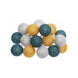 Guirlande Lumineuse Boule 16pcs CITY 3,5cm à Piles Gris - Gris - SILUMEN - Gris