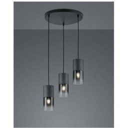 Trio Lighting - Suspensions Robin Noir Mat 3x28W E27 - Noir