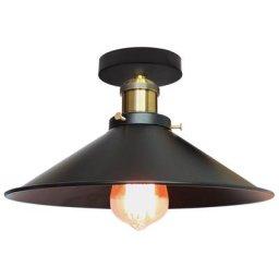 36cm Plafonnier Design Parapluie Chapeau , Lustres Retro Industriel Métal E27 , Noir - Noir