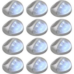 Vidaxl - Lampe solaire murale à led d'extérieur 12 pcs Rond Argenté Argent