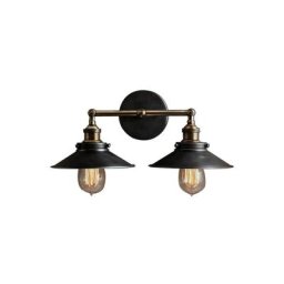 Applique murale double vintage métallique e27 60w 63x29cm EDM