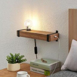 Applique 'Sverina' en bois pour salon & salle à manger - brun, noir