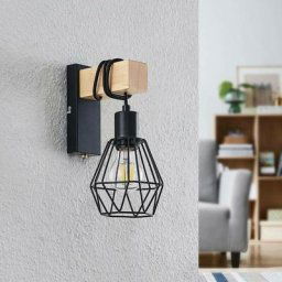 Lindby - Applique Murale à intensité variable 'Evje' en métal pour salon & salle à manger - noir,