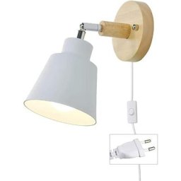 1 pice Applique avec Prise De Cable Lampe De Lecture De Chevet Rotation Libre Applique Murale