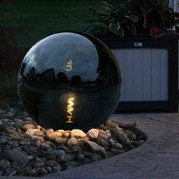 Boule lumineuse enfichable lampe d'extérieur lumière jardin, piquet anti-éclaboussures, transparent