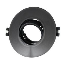 Barcelona Led - Collerette ronde orientable pour spot GU10 / MR16 Ø110mm Noir Mat - Noir Mat