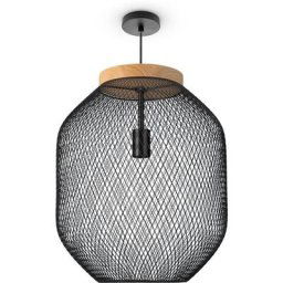 Paco Home - Suspension Lampe Salle à Manger Lampes En Osier Métal Cuisine Industrie E27 Lampe à