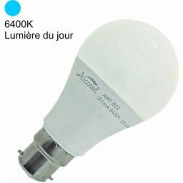 Ampoule LED B22 standard 7,4W 650Lm 6400K - garantie 2 ans