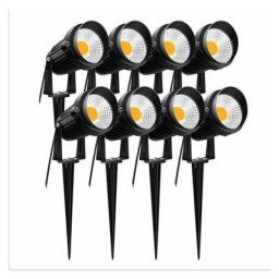 Clairage Extérieur à Piquer cob 3W IP65 Étanche Orientable Projecteur Spot Led Lampe de Jardin