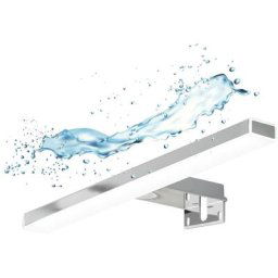 Applique pour miroir led Esther 28x2,9 cm 5700 k blanc, 6 w, IP44, chrome (ESTHER280NEW) - Focco