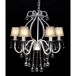Hommoo - Lustre neo baroque plafonnier 6 feux 2300 pampilles cristal HDV30888
