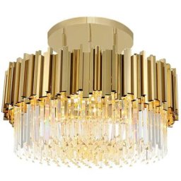 PLAFONNIER APP1100-4CP CRISTAL OR 4-POINTS DE LUMIÈRE E14 40X40X13,5CM - or