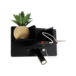 Thijs - led Applique murale Moderne - 1 lumière - l 28 cm - Noir - Moderne - Éclairage intérieur
