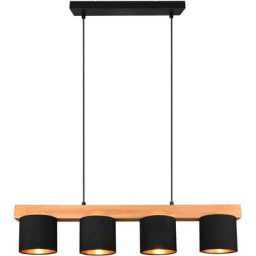 Trio - Suspension design 4 abats-jours Cameron - Noir