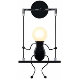 Stoex - Applique Murale Simple Poupée De Mode Balançoire Enfants Lampe Mur Moderne Gens Fer Salon