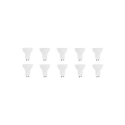 Lot De 10 Ampoules led Spot GU10 6W - 490 lumens - Blanc Neutre Brillant 4200K - Opaque