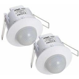 Arum Lighting - Lot de 2 Détecteurs de Mouvement encastrable Infrarouge 360 ° IP20