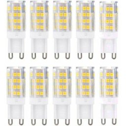Lot de 10 ampoules led G9, blanc chaud 3000 k 5 w équivalent à des ampoules halogènes 40 w 420