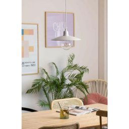 Sklum - Lampe suspendue Bräss Blanc - Blanc