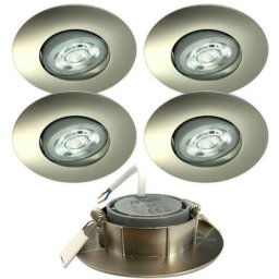 Arum Lighting - 5 Spots Encastrables led asturie Acier brossé Orientable 5W Eq. 40W Température de