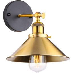 Applique Murale Industrielle Vintage Design Style RétroLuminaire Métal Rotation à 180 Degrés - Doré