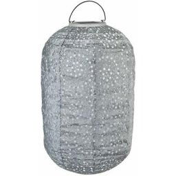 Lanterne solaire à led Luna Pillar – Éclairage de jardin solaire - 350x220mm – Gris pierre