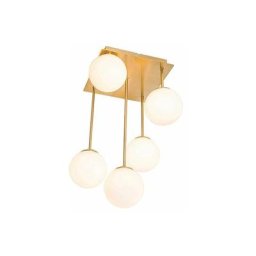 Athens-opal - Plafonnier Moderne - 5 lumière - l 25.5 cm - Doré - Moderne - Éclairage intérieur